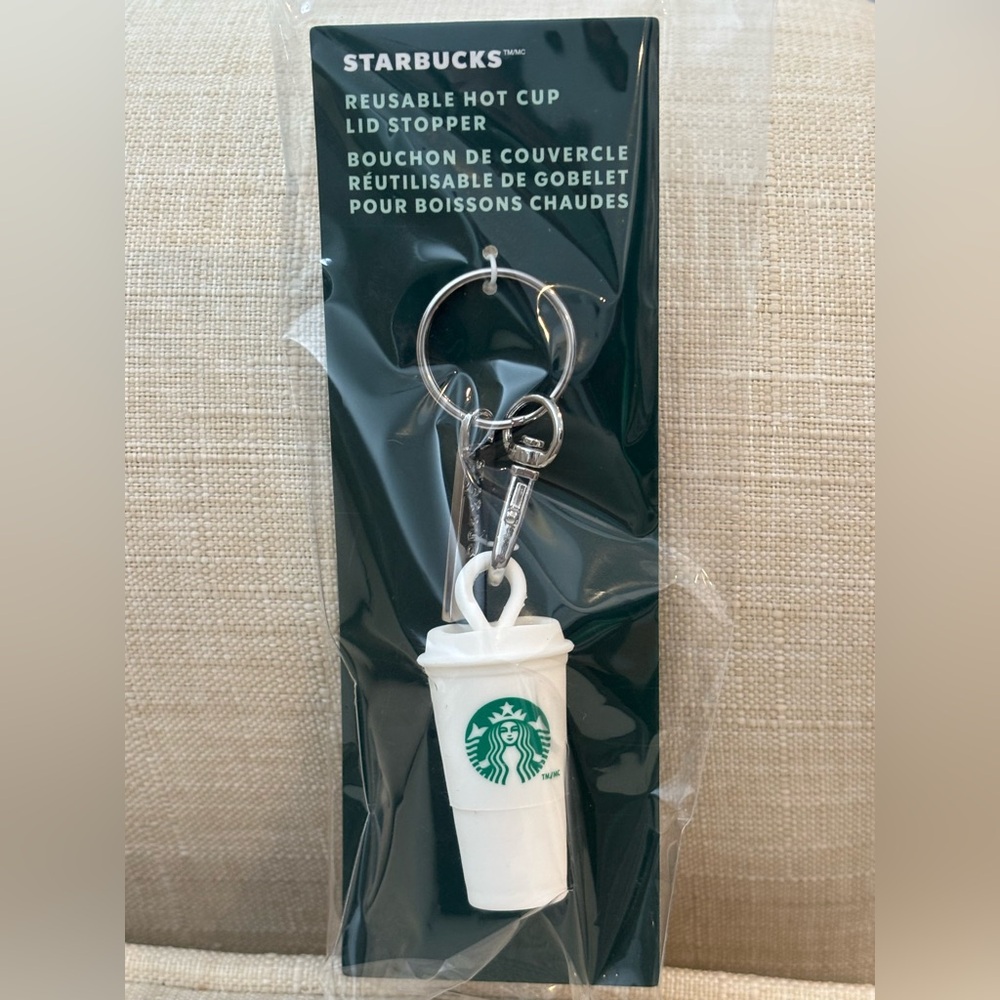 New Starbucks Reusable Hot Cup Lid Stopper Keychain